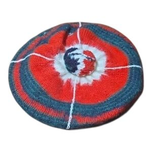 Vintage Nethy 60s All Wool Tam Hat Small Multicolor